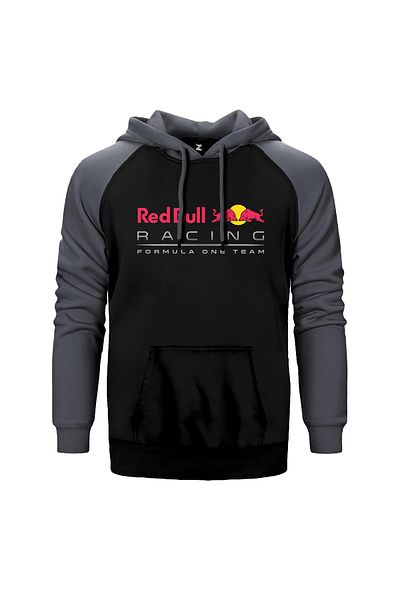 Z zepplin Φούτερ Redbul Racing Team Grey Raglan με κουκούλα