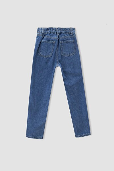 DeFacto Дівчачі джинси Mom Fit з подрібненими деталями, що підлягають переробці