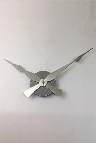Otantik Metal Göbek Gümüş Renk Saat Motor Akrep Yelkovan Standart Boy