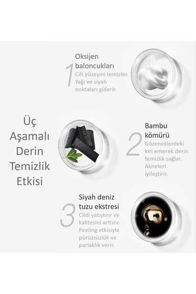JOMTAM Black Sea Salt Foaming Deep Cleansing Masks 4 Pieces 25 gr