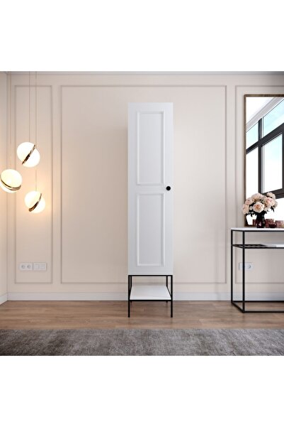 PASİFİC HOME Martin 1 Kapaklı Gardırop, Metal Ayaklı , Beyaz