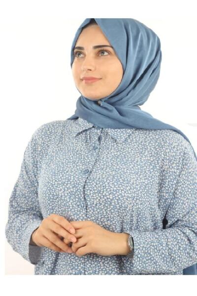 ALLURİNG THE BETTER ONE Indigo Janjanlı Şallar