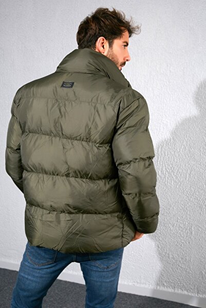 Sateen Men KHAKI INFLATABLE COAT