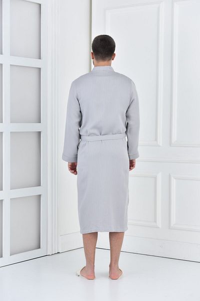 Ecocotton Βιολογικό Ανδρικό Μπουρνούζι Alessa Grey M