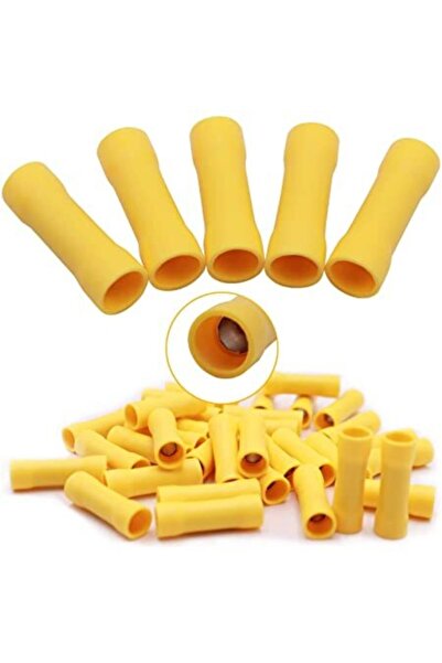 Mas 25 Adet Maasco Kablo Birleştirici Izoleli Ek Muf Soket Sarı 4-6 Mm2