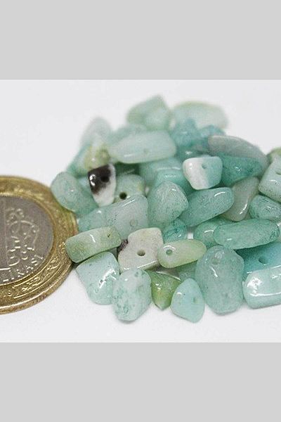 Yasamtohumu Perforated Amazonite Stone Mini Size 50 Pieces
