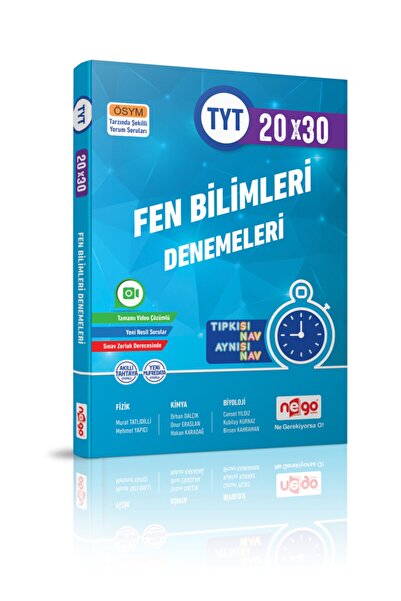 Nego Yayınları Nego Tyt Fen Bilimleri 20x30 Branş Deneme -yeni Ürün