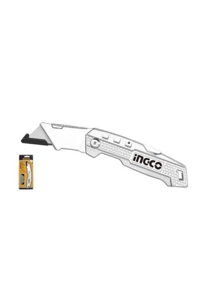 Ingco 61x19 mm Katlanır Maket Bıçağı Sk5 5 Yedek Bıçaklı