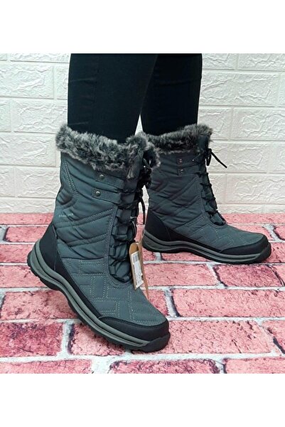 Hammer Jack Usoa Gri Renk Paraşut Malzeme Kar Çızmesi Içi Kürklü Bayan Çizme