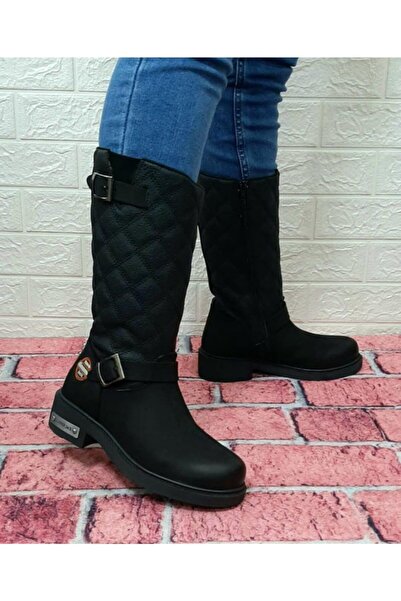 Hammer Jack 102 15980 Black Color Genuine Leather Women's Boots