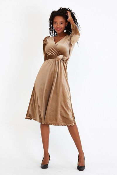 ADASTYLE Rochie dublu, midi, catifea spuma