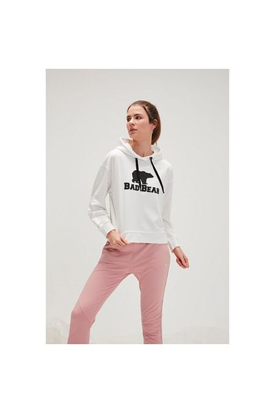 Bad Bear Women's Hoodie Logo210412012-wht