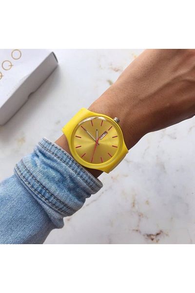 Ricardo Unisex Wristwatch with Silicone Cord Calendar - Yellow