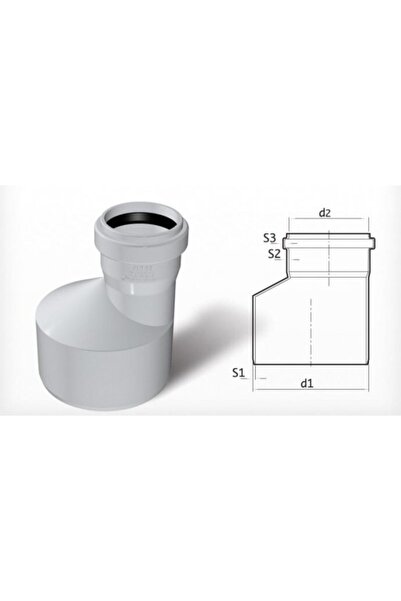 FIRAT Dublex Pvc Atık Su Borusu Pimaş Redüksiyon 125 X 100 Mm.