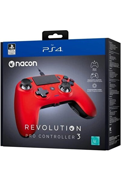 Nacon Ps4 Revolution Pro Controller 3 Red Kırmızı