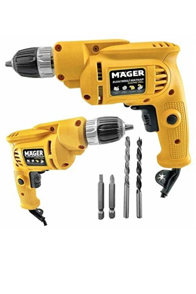 Mager Mgr10700 Elektrikli Darbesiz 10 mm Matkap 24 Parça Usta Seti Hediyeli