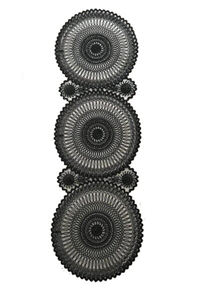 WENESSİ Sun Pattern Anglez kabel Vezena kratki Stolni raner omot (crni)(114x36)