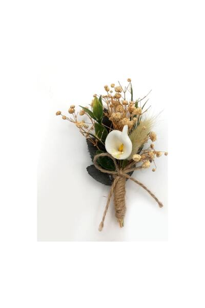 Lora Davet Damat Ve Arkadaşları Için Yaka Çiçeği - Naturel 54608