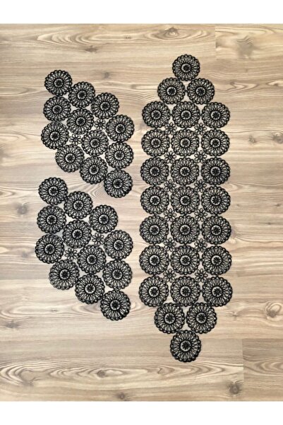 WENESSİ Anglez Kordon Nakışlı 3'lü Salon Yatak Odası Takım