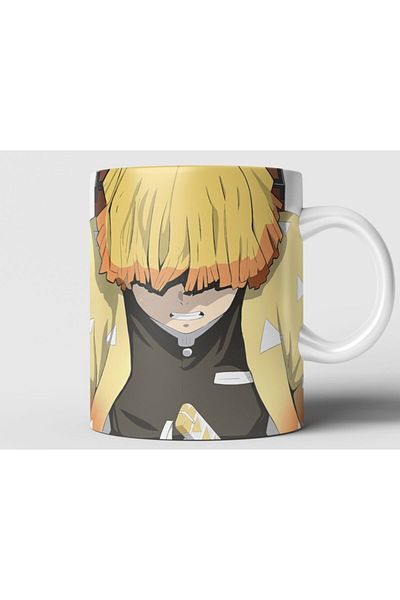 Baykuş Cup Anime Demon Slayer Zenitsu Agatsuma Printed Mug Cup