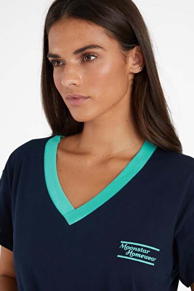 AYYILDIZ 59529 Синя нічна сорочка