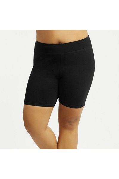 Yabgu Women's Plus Size Daily Sports Shorts and Tights Black