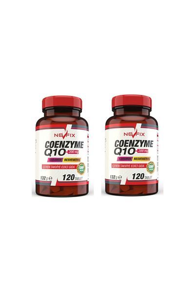 Nevfix Coenzyme Q10 200 Mg - 120 Tablets, 2 Boxes