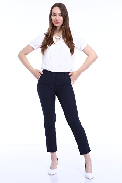 HANIMCA GİYİM Kadın Boru Paça Kumaş Pantalon