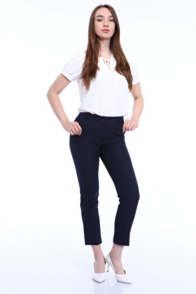 HANIMCA GİYİM Kadın Boru Paça Kumaş Pantalon