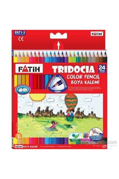 Fatih 24 Colors Dry Paint Full Size Dry Paint Pen Triangle 24 Colors Tridocia