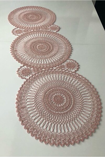 WENESSİ غطاء عداء قصير مطرز بنمط الشمس Anglez (مسحوق) (114 × 36)