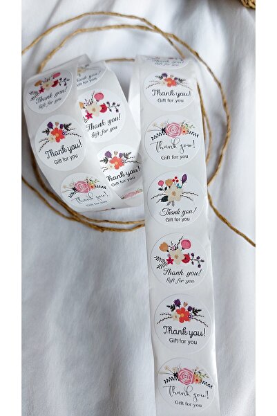 Çikoleyt Design ملصق لاصق - هدية شكرًا لك (2,5 سم) 50 قطعة