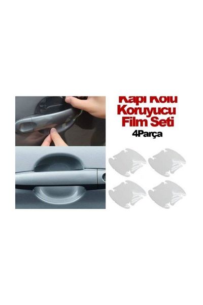 CMT Σετ με 4 προστατευτικές μεμβράνες για τη λαβή της πόρτας αυτοκινήτου κατά των γρατσουνιών