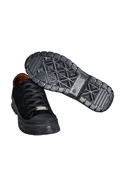 NOOSY Γυναικείο Sneaker από Γνήσιο Δερμάτινο Μαύρο