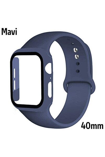 Ally Mobile Ally Apple Watch 4-5-6 40mm Silikon Kordon Kayış Ve Ekran Koruyuc...