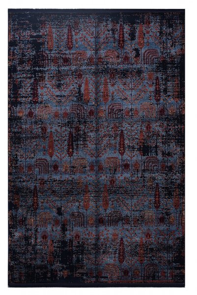 Naar Halı Gloria 6471b Mavi  Bordo Halı 200x300