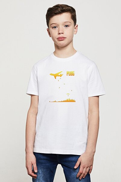 QIVI Unisex dečije belo Štampano T-shirt