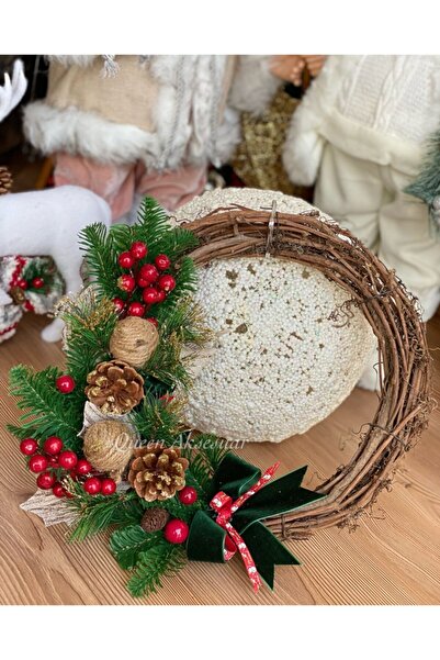 QUEEN AKSESUAR Специална новогодишна украса – луксозен дъб, блестяща врата и ...