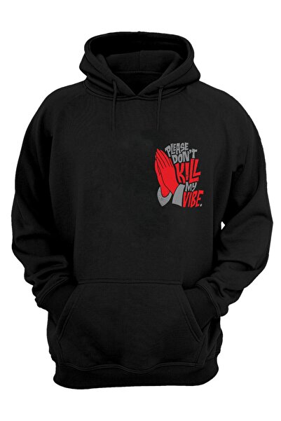 THEWERT Унісекс Світшот з принтом «Please Don't Kill My Vibe» чорний, стандар...