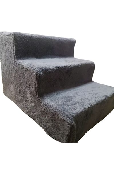 Sdypet Cat & Dog Ladder Zippered 3 Step Sponge Ladder - Gray