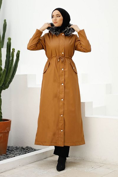 InStyle Παλτό Fleece Long 2002 με γούνα - Mink