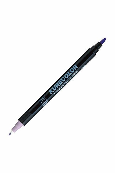 Zig Zıg Kurecolor Cartoonist Fine & Brush Marker Cnkc2200 Double Ended Manga and Graphic Marker No:603 Lilac