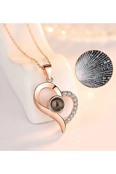 Kristal Goldenlife 100 Dilde Seni Seviyorum Kolyesi