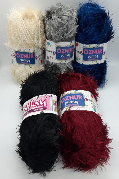 ÖZNUR Yumoş Sakallı Iplik Rengarenk 5 Adet