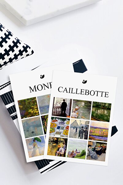 Özer Store Hokusai, Monet, Da Vinci, Caillebotte Seçkin Eserler Ünlü Tablolar Sticker Yapışkan Seti