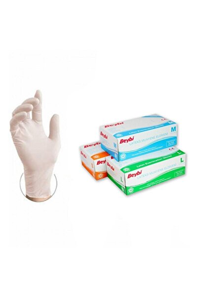 Gereksiz Şeyler بيبي قفازات فحص لاتكس بودرة 100 قطعة قفازات صحية L