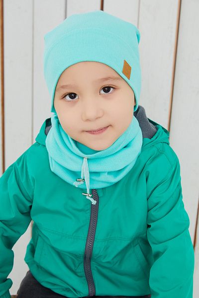 Babygiz Baby Boy Kid Aqua Rope Σετ Καπέλο Beanie γιακά με λαιμόκοψη Βαμβακερή καμιζόλα