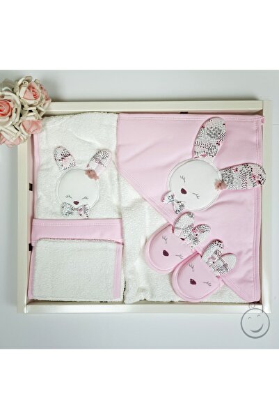 Gaye Rabbit Pink Bathrobe Set