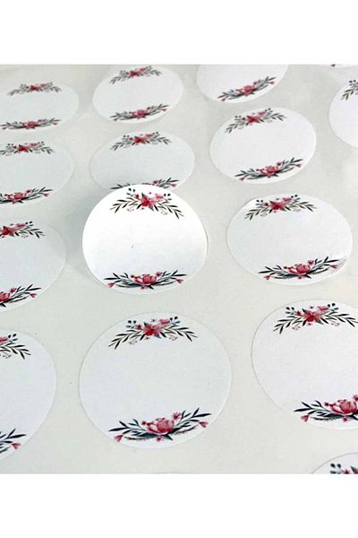 Vice Wedding-engagement-wedding Gift Tag / Round Adhesive 48 Pieces (4 Cm)