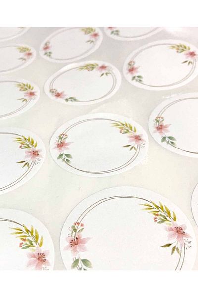 Vice Wedding-engagement-wedding Gift Tag / Round Adhesive 48 Pieces (5 Cm)